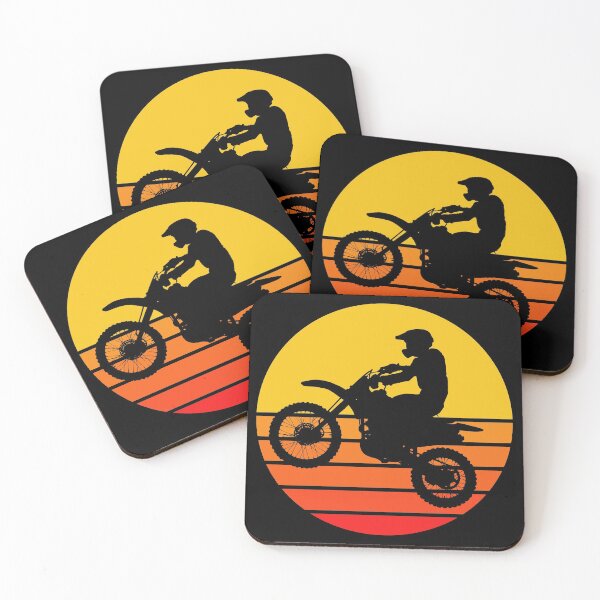 Item preview, Dirt Biker Silhouette Retro Sunset designed and sold by Adel Qasem.