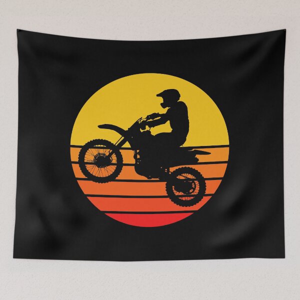 Item preview, Dirt Biker Silhouette Retro Sunset designed and sold by Adel Qasem.