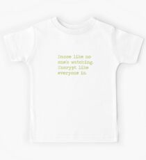 Dancing and encrypting Kids Tee