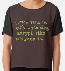 Dancing and encrypting Chiffon Top