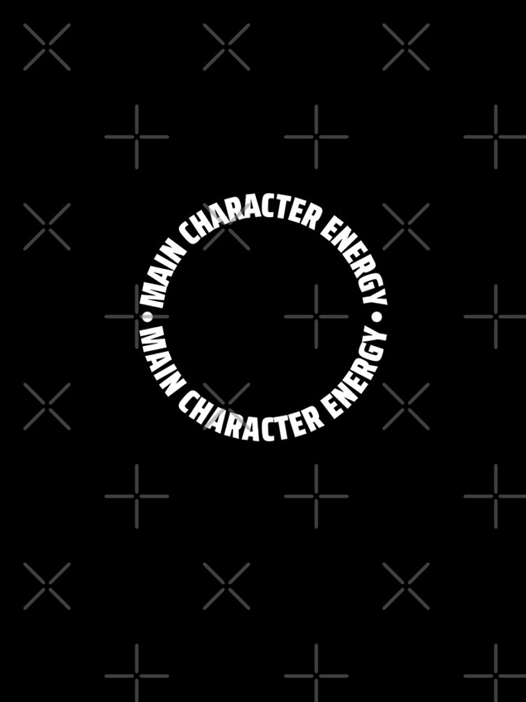 Thumbnail 4 of 4, iPhone Case, Main Character Energy Circular Frame Design | Small Left Pocket White Text designed and sold by R-reflections.