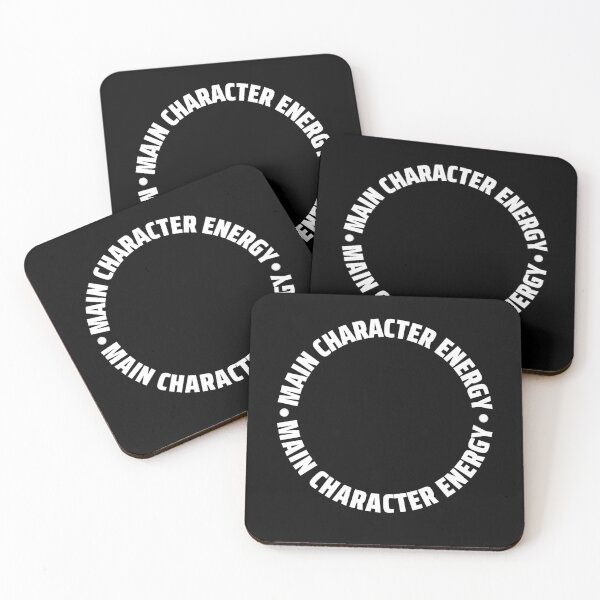 Item preview, Main Character Energy Circular Frame Design | Small Left Pocket White Text designed and sold by R-reflections.