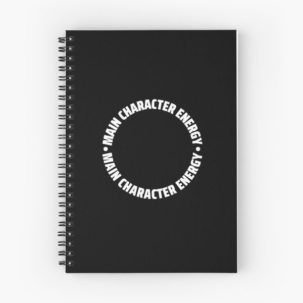 Item preview, Main Character Energy Circular Frame Design | Small Left Pocket White Text designed and sold by R-reflections.