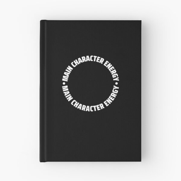 Item preview, Main Character Energy Circular Frame Design | Small Left Pocket White Text designed and sold by R-reflections.