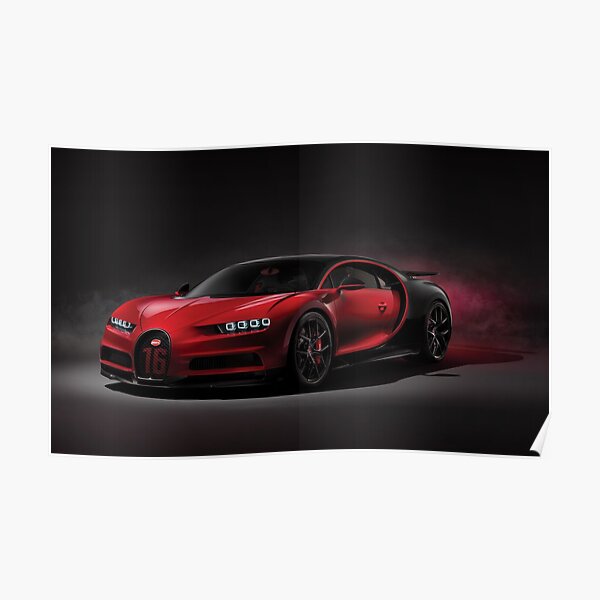 Bugatti Chiron rouge Poster