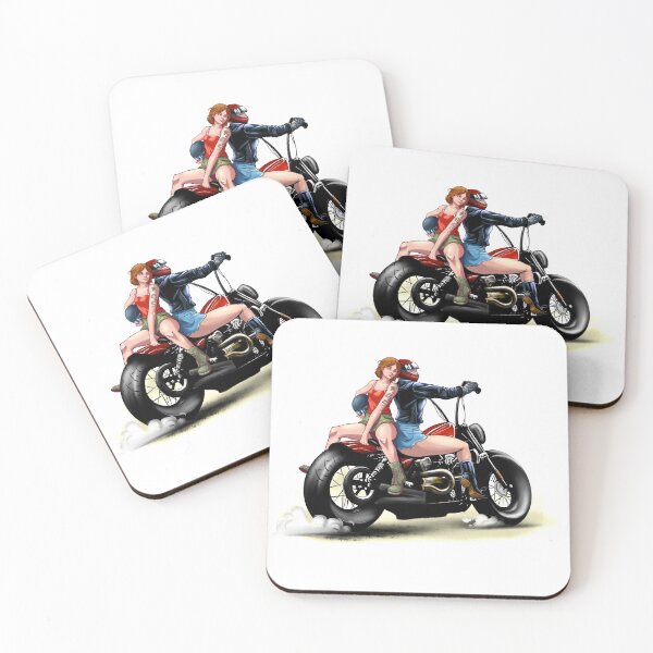 Item preview, biker girls illustration designed and sold by jeartem.