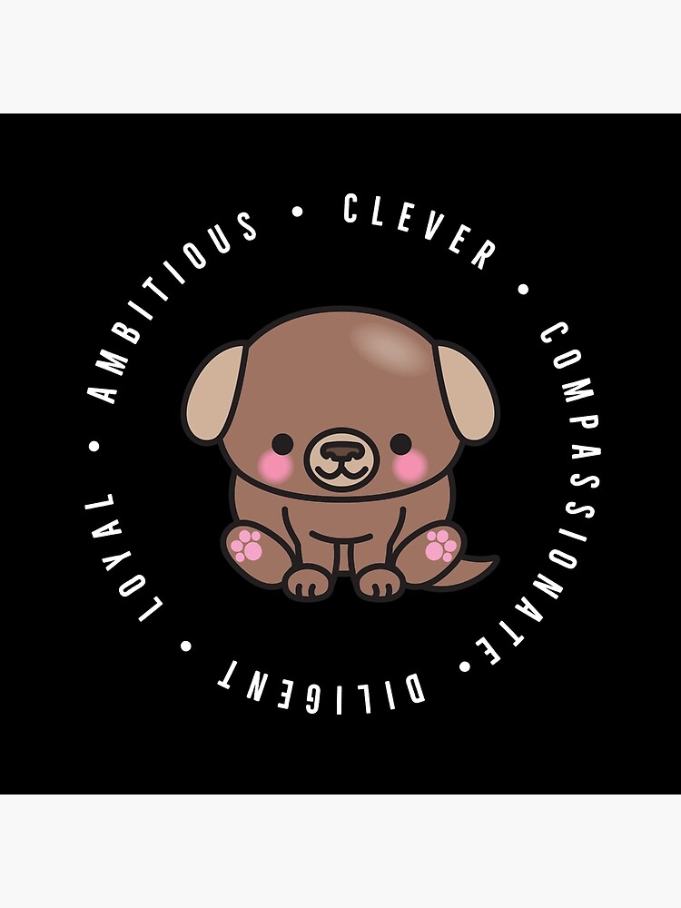 cute chinese zodiac year of the dog personality traits ambitious,  clever, compassionate, diligent, loyal Photographic Print