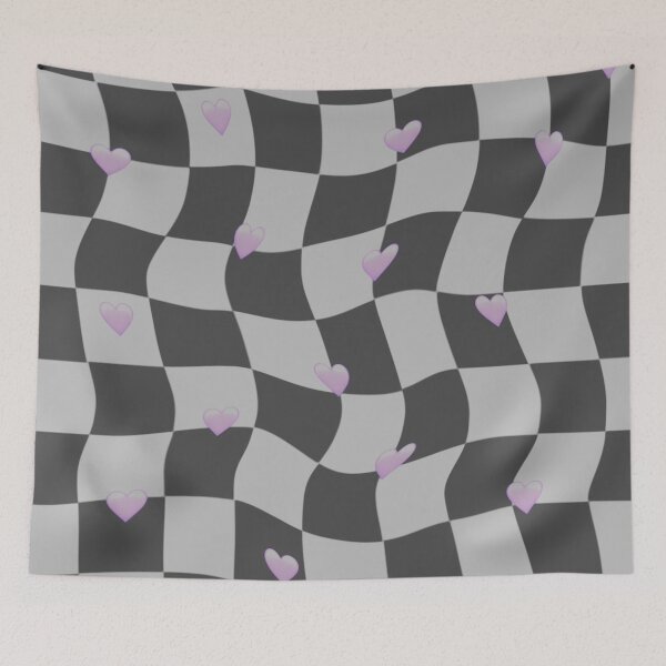 Item preview, Checkerboard with Purple Hearts designed and sold by jess1403x.