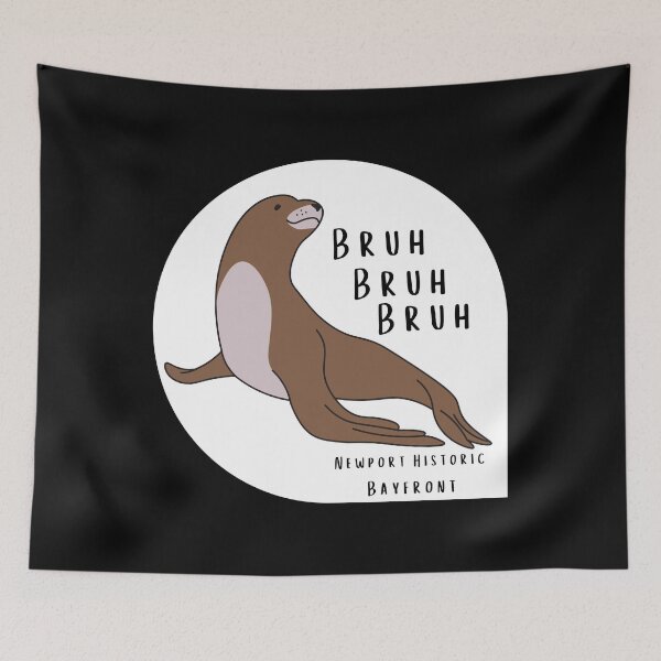 Item preview, Sea Lion Newport Historic Bayfront Oregon Coast Bruh Pacific Northwest designed and sold by DansDankDesigns.