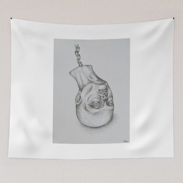 Item preview, Distressed Chain Head Drawing designed and sold by packtcrushd.