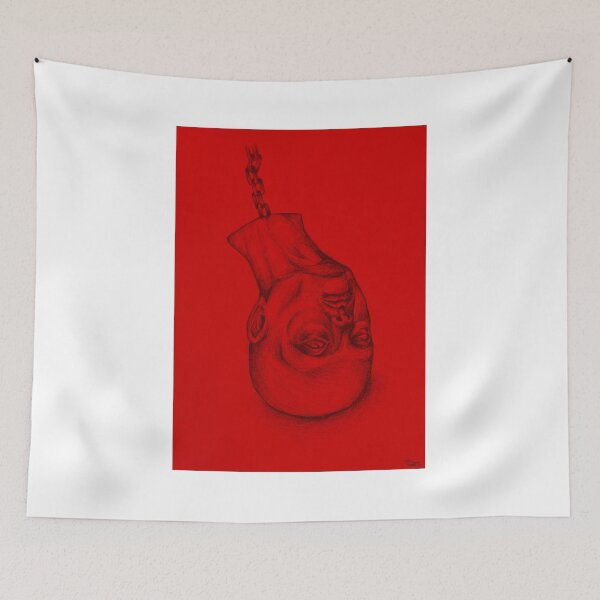 Item preview, Distressed Chain Head Drawing RED designed and sold by packtcrushd.