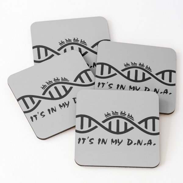 Item preview, It's In My DNA Coaster Simple Design Black designed and sold by DUSTIN Y.