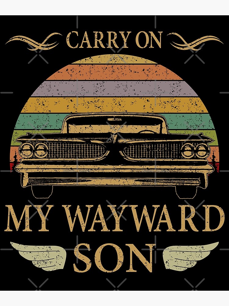 Supernatural - Carry on my Wayward Son Sticker for Sale by Haleyperetic