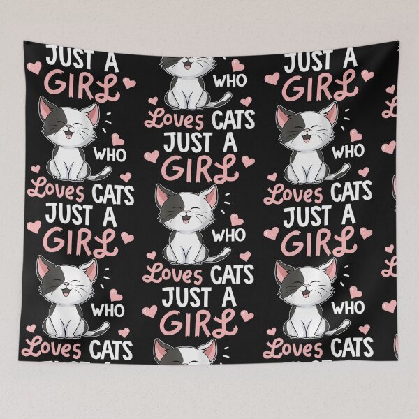 Item preview, Just A Girl Who Loves Cats Cute Cat Lover Gifts designed and sold by Joppepgib62848.