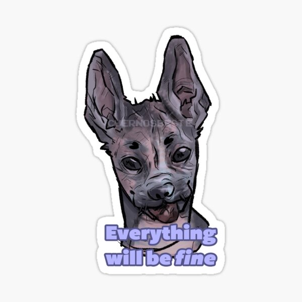 Item preview, Todo saldrá bien - perro Xolo designed and sold by Cuernosbeste.