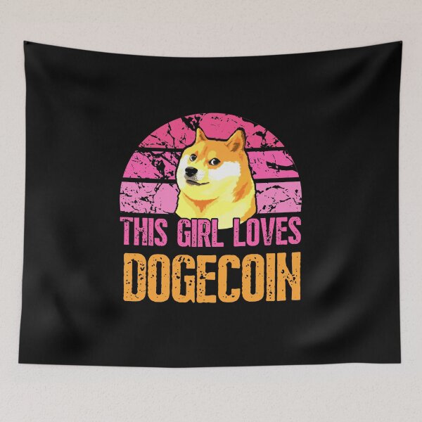 Item preview, This Girl Loves Dogecoin designed and sold by ReichBourne.