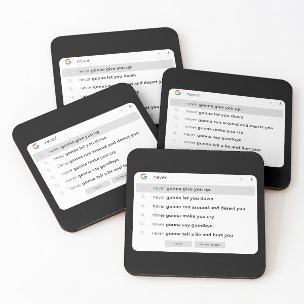 Item preview, Never Gonna Give You Up Rick Rolled By Google designed and sold by artColourized.