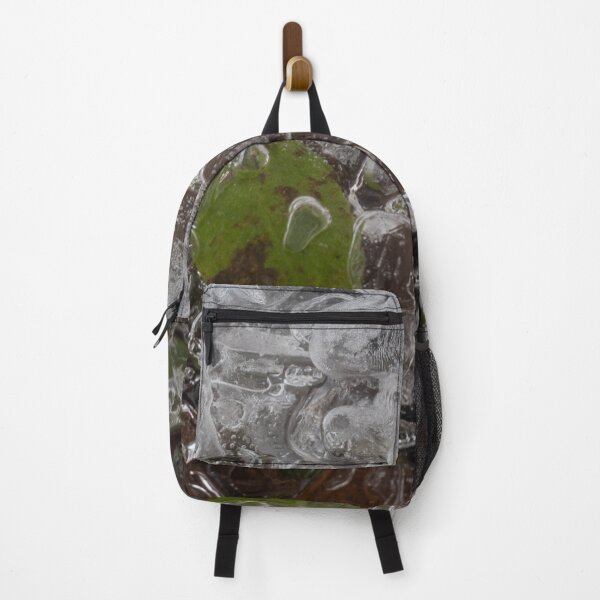 Item preview, Hojas de hoja perenne encerradas en el hielo estampado de un charco designed and sold by Steven Holt.