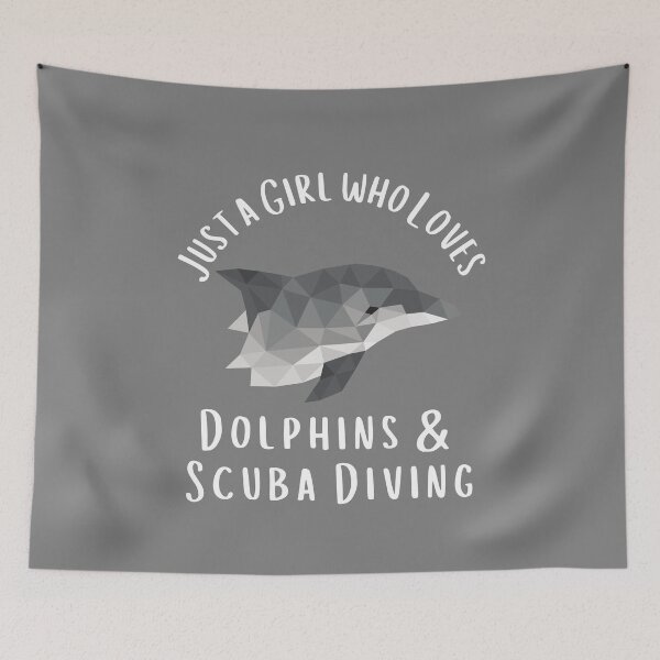 Item preview, Just A Girl Who Loves Dolphins & Scuba Diving designed and sold by StudioAquaLumos.