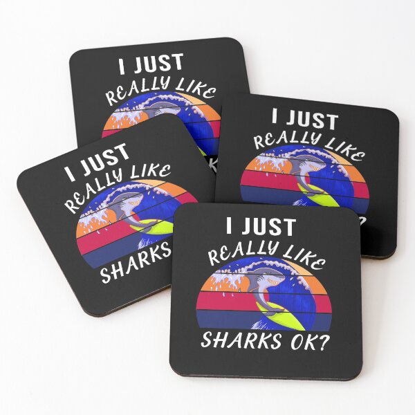 Item preview, Copy of I JUST REALLY LIKE SHARKS OK WHITE designed and sold by keemo2o.