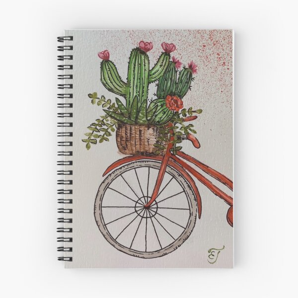 Item preview, Red bicycle with cactuses and flowers designed and sold by Arteaventura.