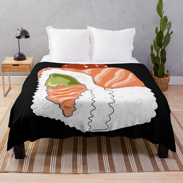 Item preview, Salmon-Avocado Sushi Roll Cartoon designed and sold by Grafititee.