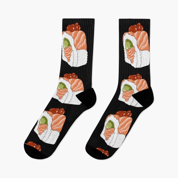 Item preview, Salmon-Avocado Sushi Roll Cartoon designed and sold by Grafititee.