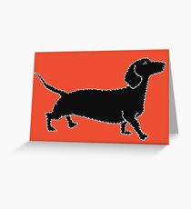 Connect The Doxie Dots Greeting Card
