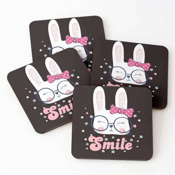 Item preview, Cute Bunny With Glasses Smile designed and sold by The Masked Designer.
