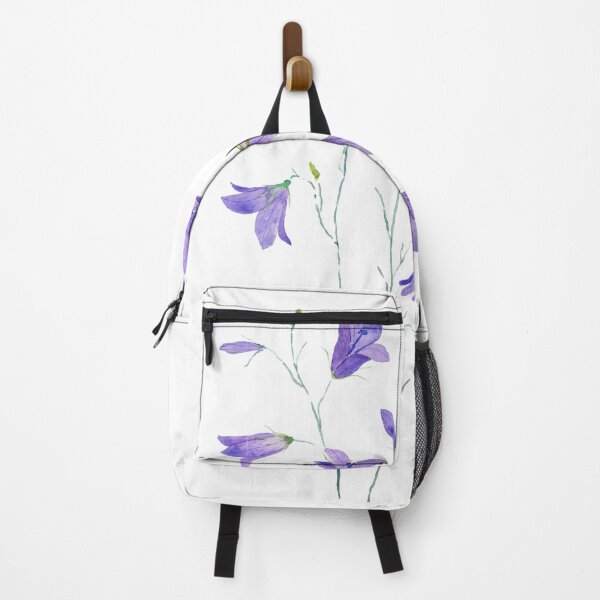 Aperçu de l'œuvre aquarelle de fleurs sauvages de campanule violette peinte à la main créée et vendue par ColorandColor.