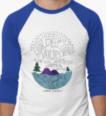 Einstein: Nature Men's Baseball Âľ T-Shirt