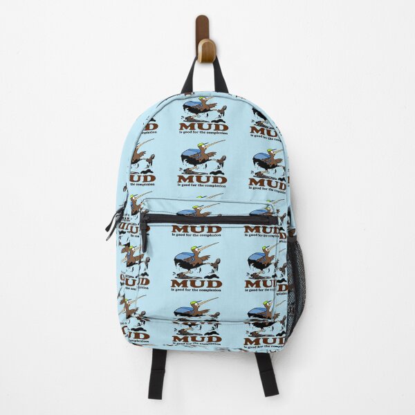 Item preview, Funny cartoon of kiwi with backpack struggling through mud in New Zealand designed and sold by Al Benge.