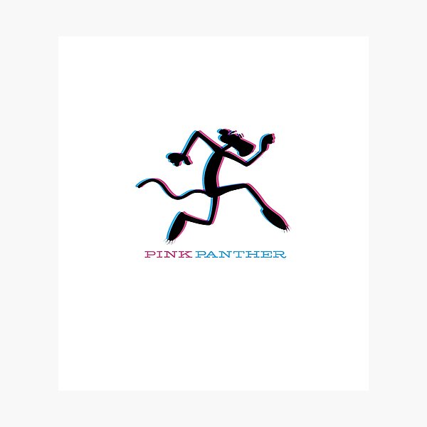 p ink p anther Blue And Pink s ilhouette Photographic Print
