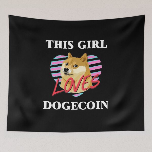 Item preview, This Girl Loves Dogecoin designed and sold by ReichBourne.