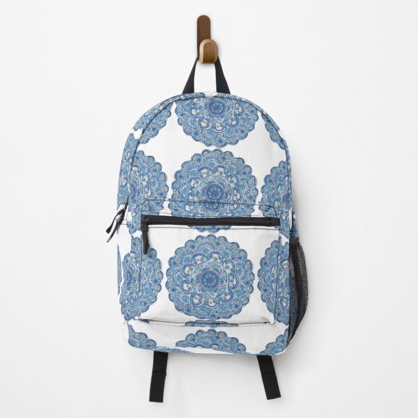 Item preview, Blue Scalloped Mandala Flower designed and sold by LABrizendine.