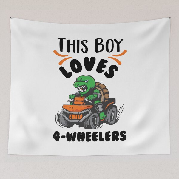 Artikelvorschau, Dieser Junge liebt 4-Wheelers Funny Dirt Bike Off Roading Sprüche entworfen und verkauft von Scratches Tees.