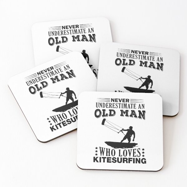 Item preview, Never Underestimate An Old Man Who Loves Kitesurfing Funny Sport Lover Sayings designed and sold by Scratches Tees.
