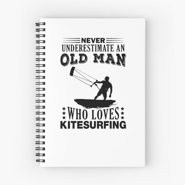Item preview, Never Underestimate An Old Man Who Loves Kitesurfing Funny Sport Lover Sayings designed and sold by Scratches Tees.