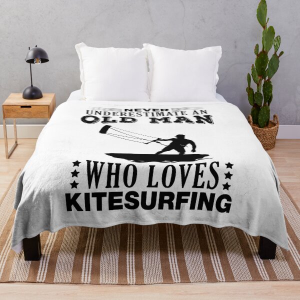 Item preview, Never Underestimate An Old Man Who Loves Kitesurfing Funny Sport Lover Sayings designed and sold by Scratches Tees.