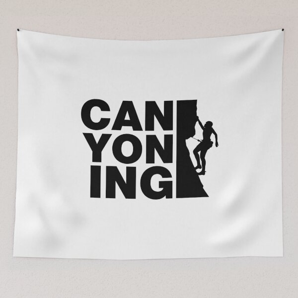 Item preview, Canyoning Lover Typography For Mount Climbers designed and sold by Scratches Tees.