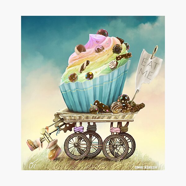 Eat me, Tasty Cupcake, Full version Photographic Print