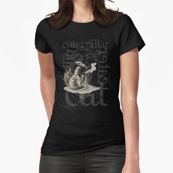 Alice In Wonderland Caterpillar Grunge Fitted T-Shirt