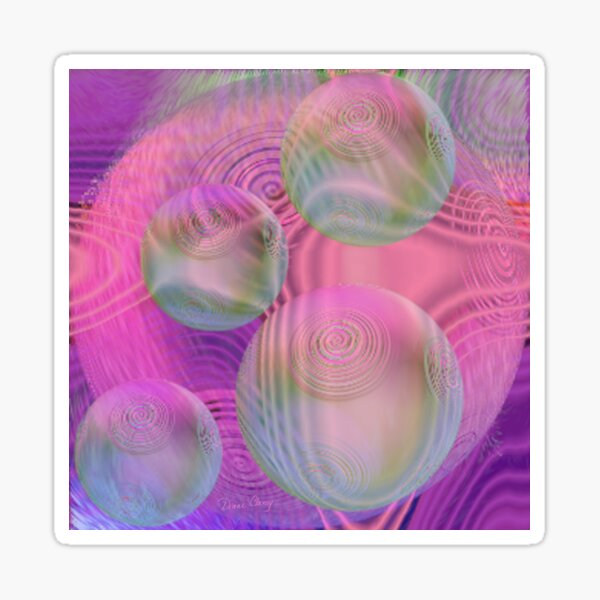 Inner Flow III - Fuchsia & Violet Galaxy Sticker