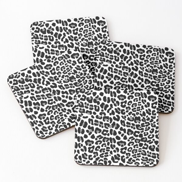 Item preview, Black and White Snow Leopard Print Inspired Pattern designed and sold by Gerhanj.