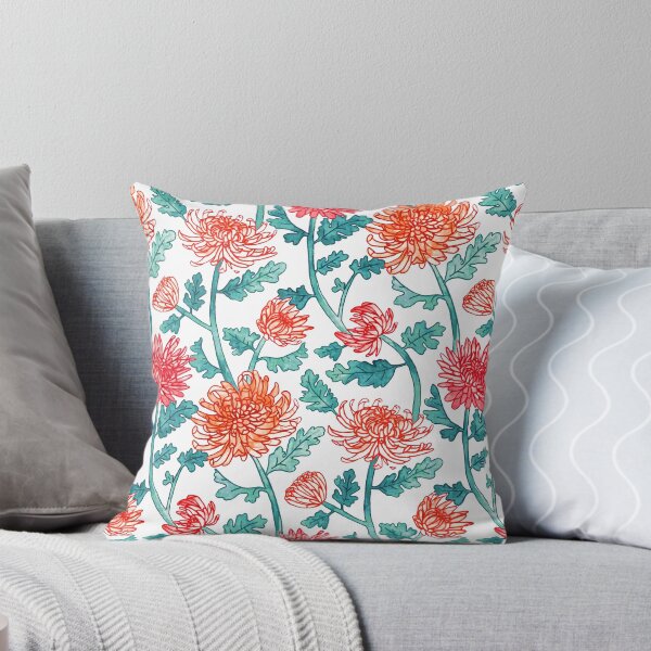 Item preview, Chrysanthemum Watercolor & Pen Pattern - Pastels designed and sold by TigaTiga.