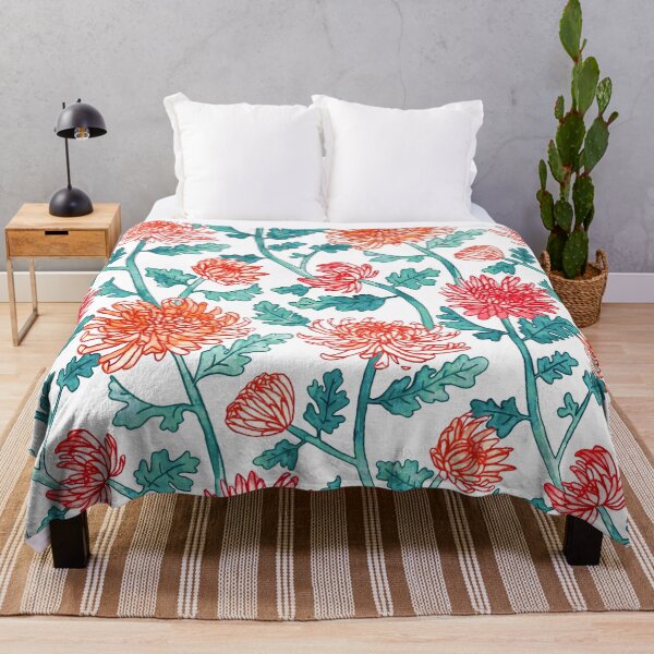 Item preview, Chrysanthemum Watercolor & Pen Pattern - Pastels designed and sold by TigaTiga.