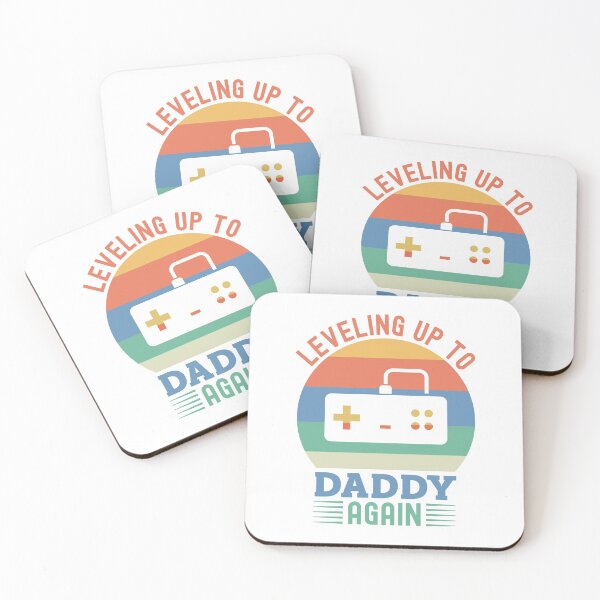Item preview, Leveling Up To Daddy Again Funny Gaming Fathers Day Vintage Retro designed and sold by Scratches Tees.