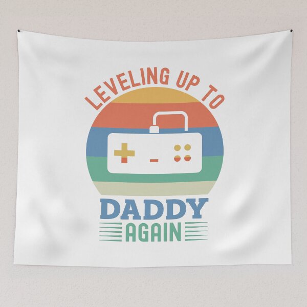 Item preview, Leveling Up To Daddy Again Funny Gaming Fathers Day Vintage Retro designed and sold by Scratches Tees.