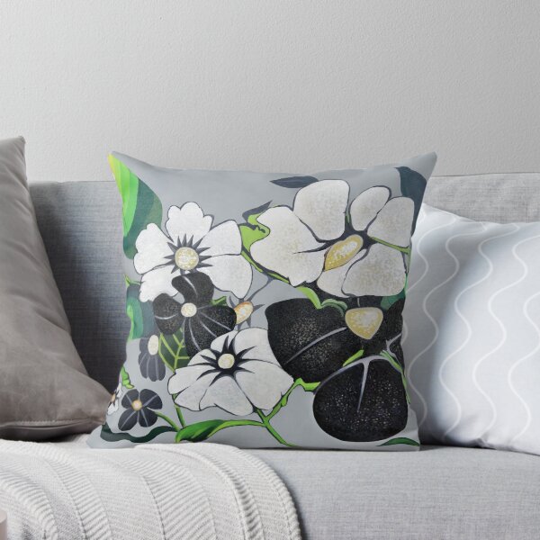 Item preview, Abstracted Black and White Poppies Painting designed and sold by Akvauter.