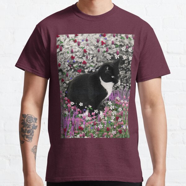 Freckles in Flowers II - Tuxedo Cat Classic T-Shirt